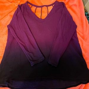 Women’s Ombre Pullover Sweater - Braided Back